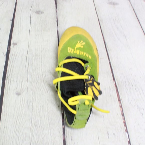 LA SPORTIVA Kids StickIt Climbing Green Yellow Shoes Size US 12-13 - Picture 5 of 8